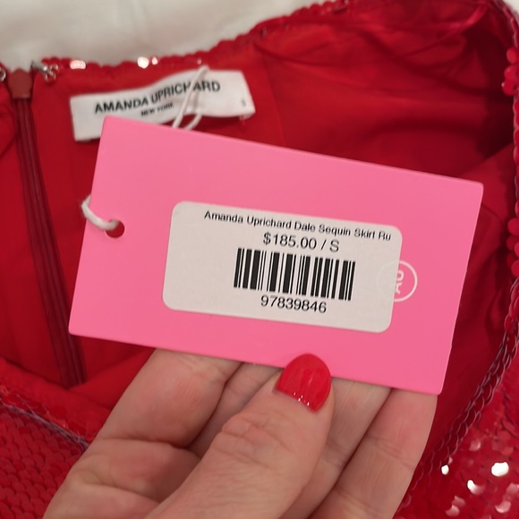 Amanda Uprichard Dale red sequin skirt - Picture 4 of 5
